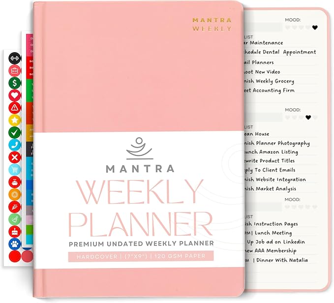 2026 Planner, Daily Journal & Gratitude Journal All-In-One by MantraPlanner