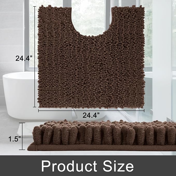 Yimobra Toilet Rug U Shaped Washable 24x24 Inch - Field & Grace