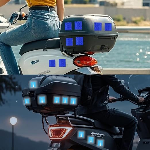 Blue Reflective Tape 4 inch Wide, Outdoor Waterproof Hazard Conspicuity Warning - Image 7