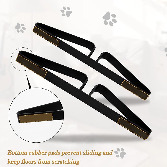 Freestanding Pet Gate Metal Support Feet, Triangle Support Feet Set of 2 - Image 3