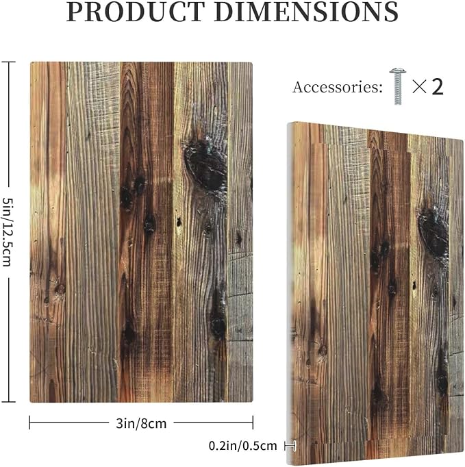 Barn Brown Wood Rustic Weathered Wood Print Light Switch Cover Plate 1 Gang No - Image 5