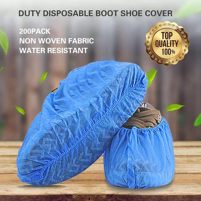 X-Large Shoe Covers Disposable 200 Pack, Fit Shoe Sizes to Men's 13 - Image 5
