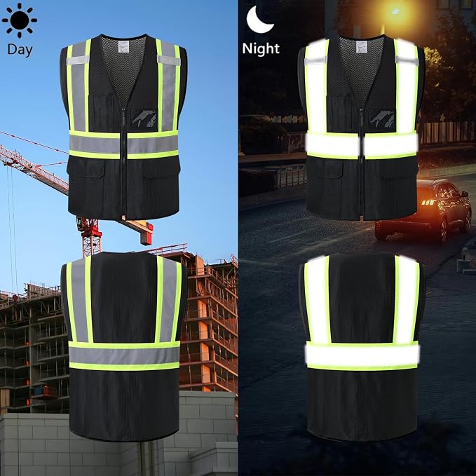 Reflective Safety Vest for Men Women Hi Vis Vest - Image 4