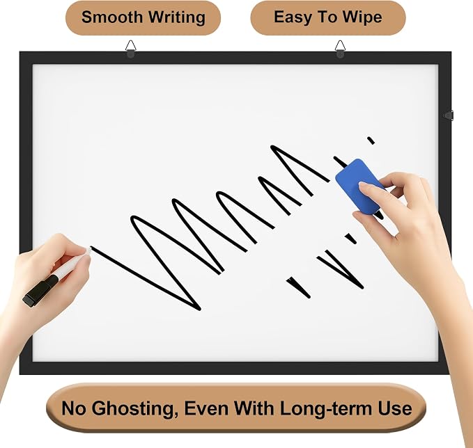 Monthly Calendar Dry Erase Board 24x18 Inch, Double-Sided Whiteboard and - Image 2