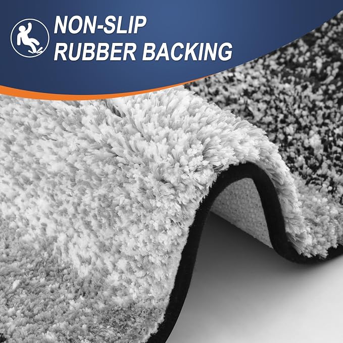 OLANLY Bathroom Rug Set 2 Piece, Soft Absorbent Microfiber Bath Mats and - Image 6