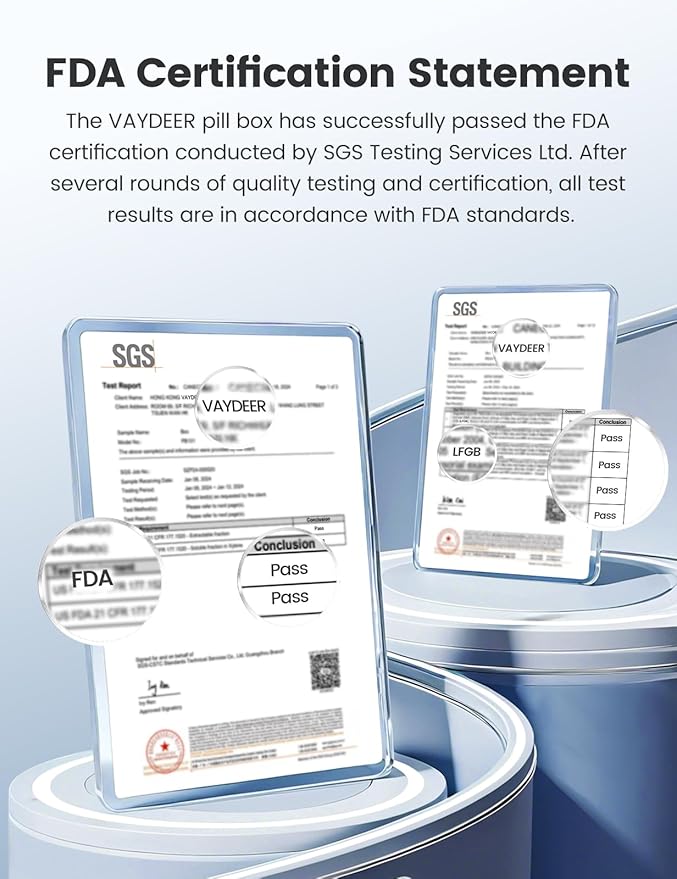 Vaydeer Metal 7 Day Pill Organizer 2 Times a Day – AM PM Weekly Travel Pill Case - Image 6