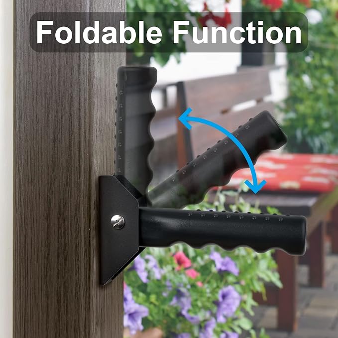 2 Pack Flip Up Grab Bar for Doorway/Stairs Safety Assist Handles for Elderly - Image 4