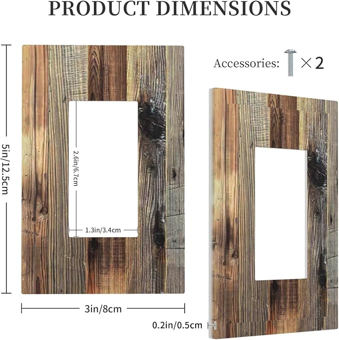 Barn Brown Wood Rustic Weathered Wood Print Decorative Outlet Covers 1 Gang - Image 5