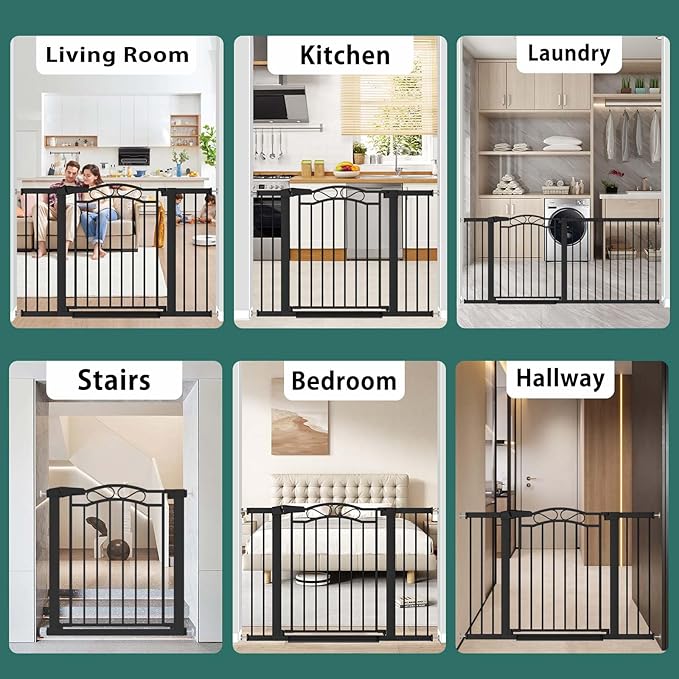 Fairy Baby 29.5"-40.5" Extra Wide Baby Gate, Pressure Mount Long Dog Gates - Image 8