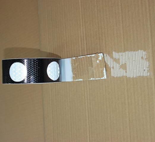 Black White Reflective Tape 2 inch Wide, Outdoor Waterproof Hazard Conspicuity - Image 2
