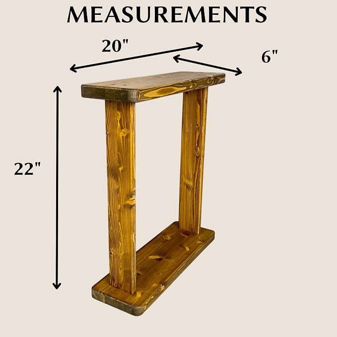 Skinny Side Table 7 inch Wide for Small Apartment Between Chairs, Very Narrow - Image 2