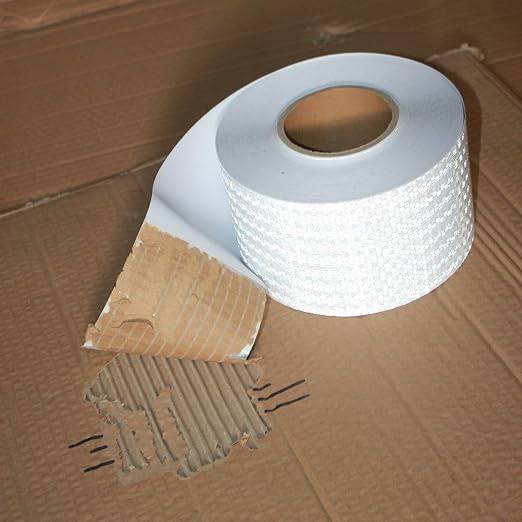 White Reflective Tape 4 inch Wide, Outdoor Waterproof Hazard Conspicuity Safety - Image 2