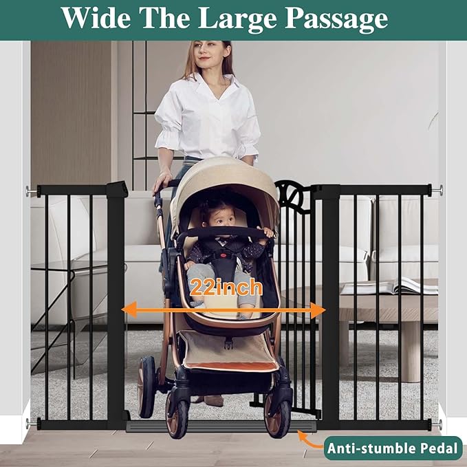 Fairy Baby 29.5"-40.5" Extra Wide Baby Gate, Pressure Mount Long Dog Gates - Image 5