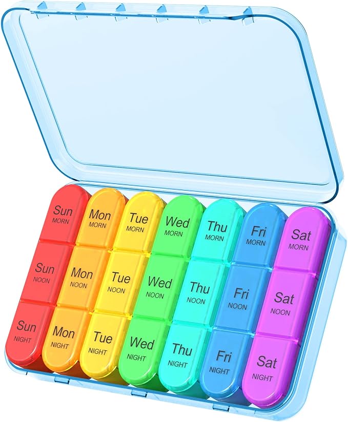 Daviky Pill Organizer Travel, Weekly Pill Organizer 3 Times a Day, Pill Box 7 by DavikyPillOrganizer