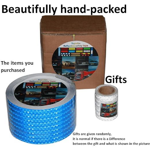 Blue Reflective Tape 4 inch Wide, Outdoor Waterproof Hazard Conspicuity Warning - Image 4