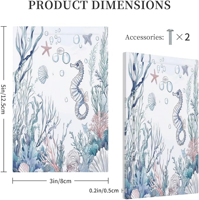 Light Switch Cover Plate Ocean Coral Seahorse Seashell Starfish 1 Gang No - Image 5