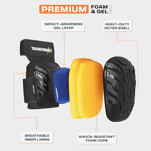 Thunderbolt Knee Pads for Men Construction Knee Pads for Work for Men and Women - Image 4
