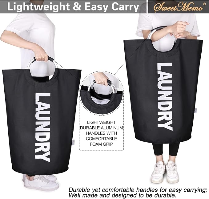 Laundry Basket Extra Large Collapsible Clothes Hamper Bag - Image 7