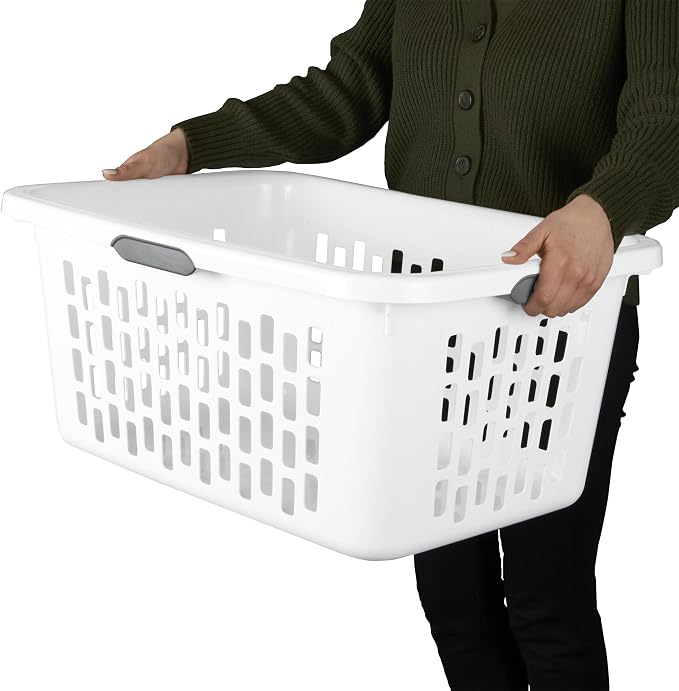 Sterilite Laundry Basket, Plastic Clothes Hamper, Large Rectangle Bin - Image 9