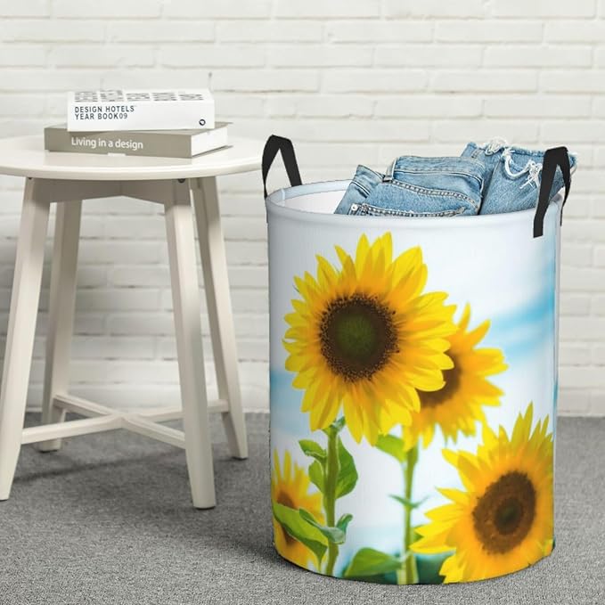 Laundry Basket Flower Plants Collapsible Large Capacity, 63L Dirty Clothes - Image 5