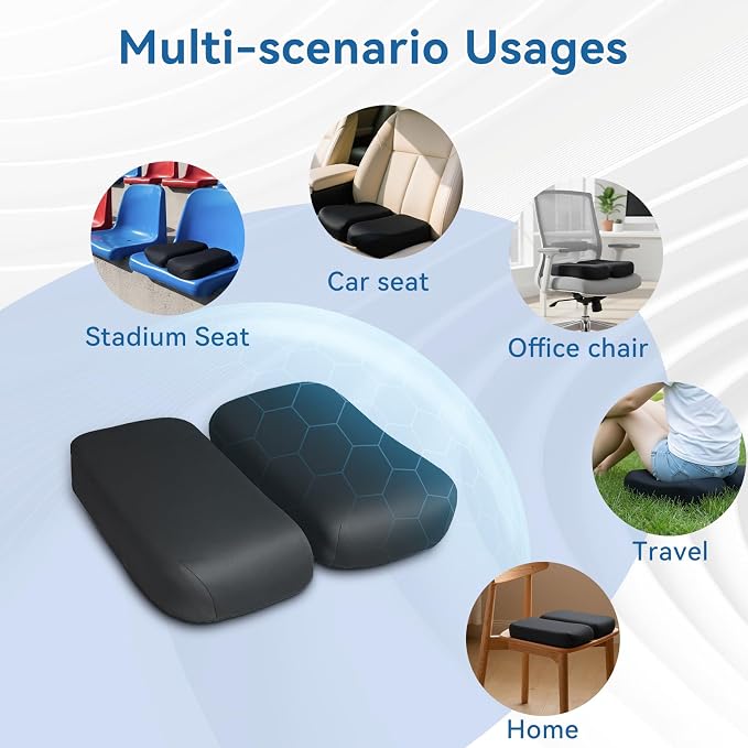 Adjustable Seat Cushion, Memory Foam Office Chair Cushion, Car Seat Cushion - Image 6