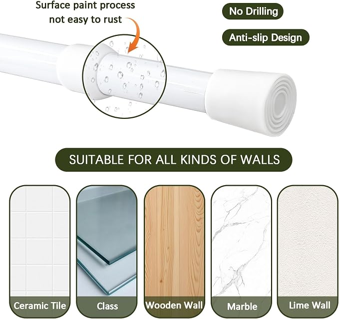 Sliding Door Security Bar, Window Security Bars Adjustable Sliding Door Lock - Image 5