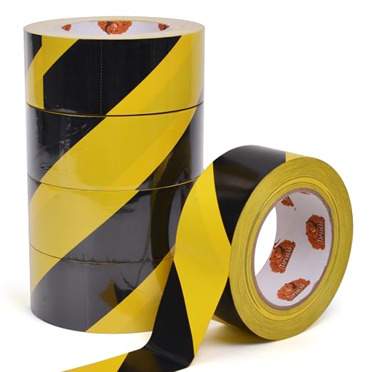 TAPEBEAR Hazard Caution Tape, 2inch x 150 Feet Self Adhesive Warning Tape by TAPEBEAR