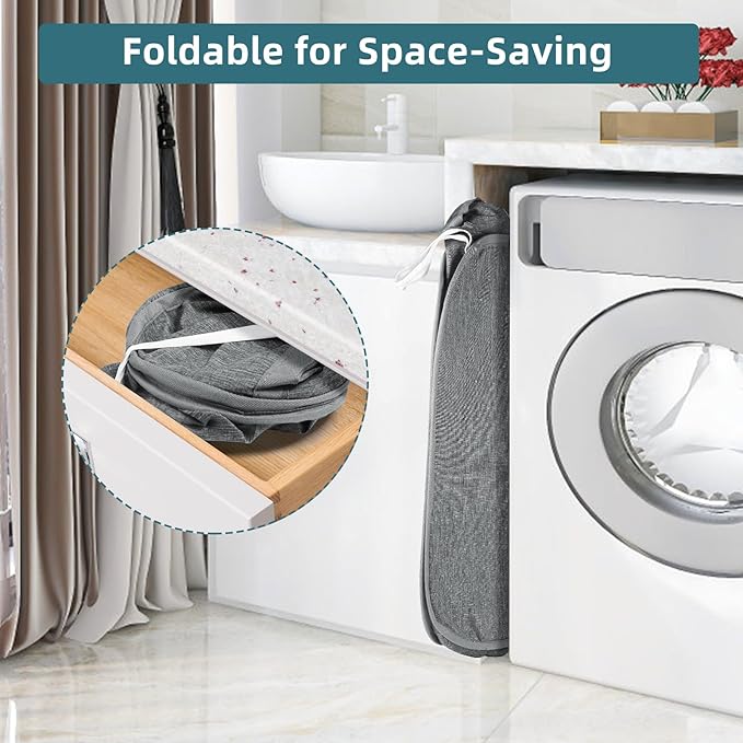 Collapsible Laundry Baskets, Tear Proof Pop Up Laundry Hamper - Image 5