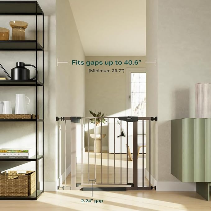 Cumbor 29.7-40.6" Baby Gate for Stairs, Mom's Choice Awards Winner-Dog Gate for - Field & Grace