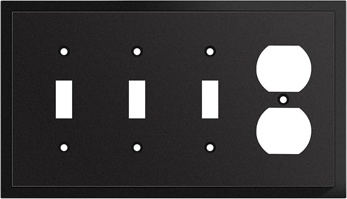 Henne Bery Modern Edge Decorative Wall Plate Switch Plate Outlet Cover by HenneBery