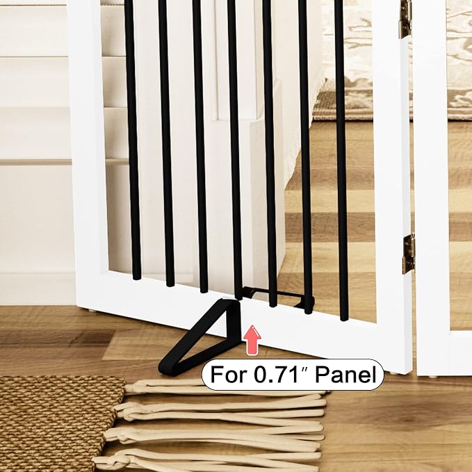 Freestanding Pet Gate Metal Support Feet, Triangle Support Feet Set of 2 - Image 6