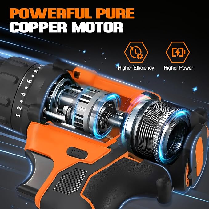 WORKBLESS 21V Power Drill Set, Cordless Drill - Image 3