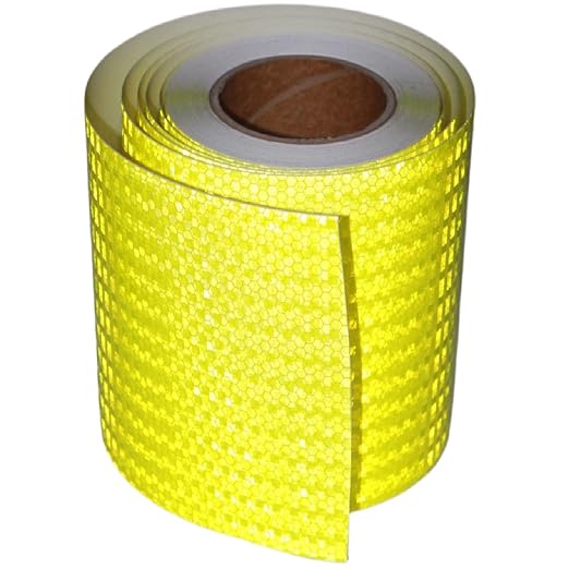 Fluorescent Yellow Reflective Tape Outdoor Waterproof 8 inch High Visibility by tuyrchu