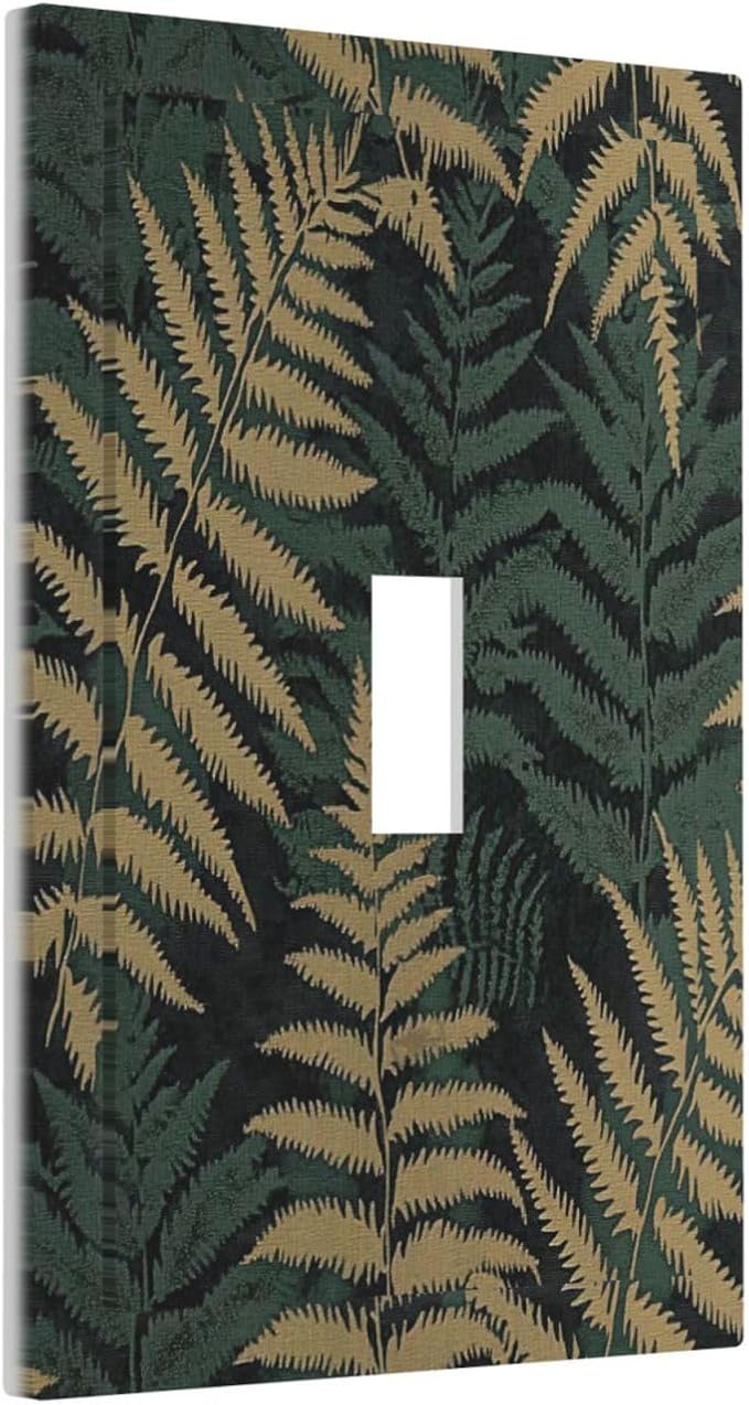 Decorative Light Switch Cover Botanical Fern Green Leaf Forest 1 Gang Single - Image 2