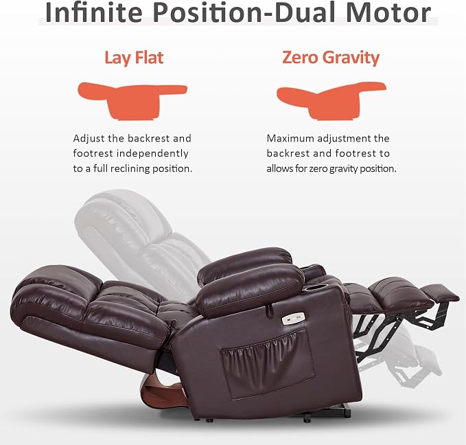 MCombo Dual Motor Large Power Lift Recliner Chair - Image 4