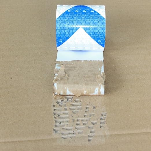 Blue and White Reflective Tape Outdoor Waterproof 3 inch X 10 feet, High - Image 2
