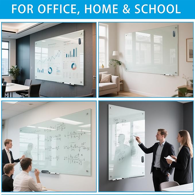 KIZZBY Glass Dry Erase White Board - Image 7