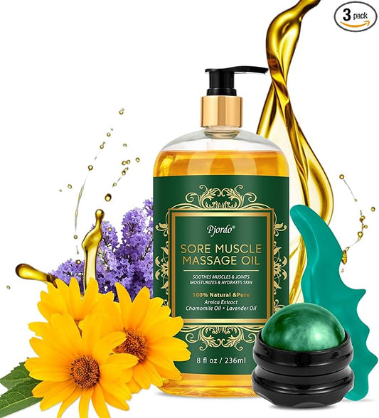 Sore Muscle Massage Oil for Massage Therapy, by Pjordo
