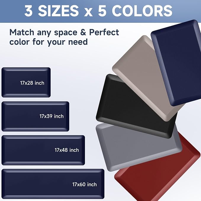 4/5 Inch Thick Kitchen Mat Anti Fatigue Mat Kitchen Rugs Kitchen Decor Non-Slip - Image 4