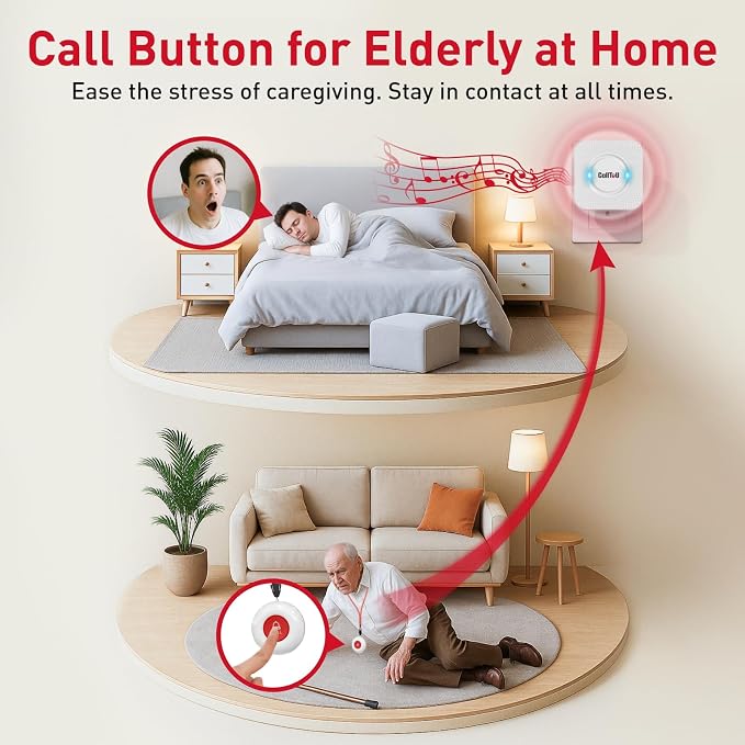 CallToU Elderly Monitoring Call Button Wireless Caregiver Pager Smart Senior - Image 8
