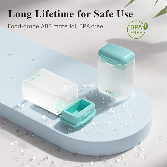 Weekly Pill Organizer Magnetic, Removable Pill Box 7 Day 1 Time a Day, Large - Image 5
