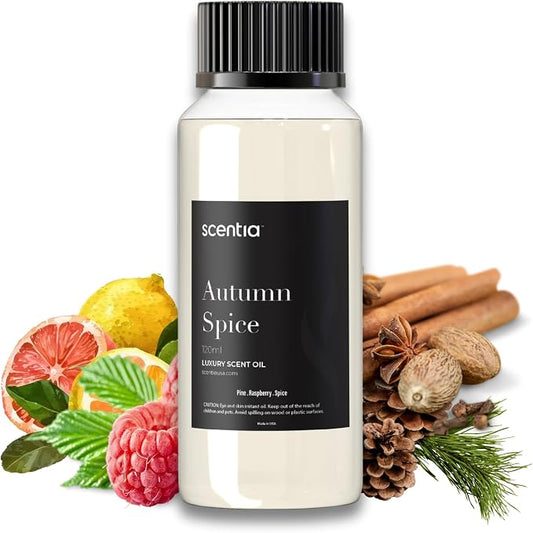 Scentia Autumn Spice Essential Oil Blend – 120ml Fall Diffuser Oil by Scentia