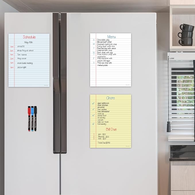 Magnetic Dry Erase Board – 8.5”x11” Reusable Lined Dry Erase Notebook Sheet - Image 7
