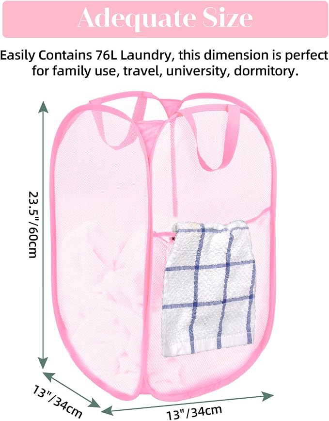2 Pcs Durable Collapsible Laundry Baskets - Image 7