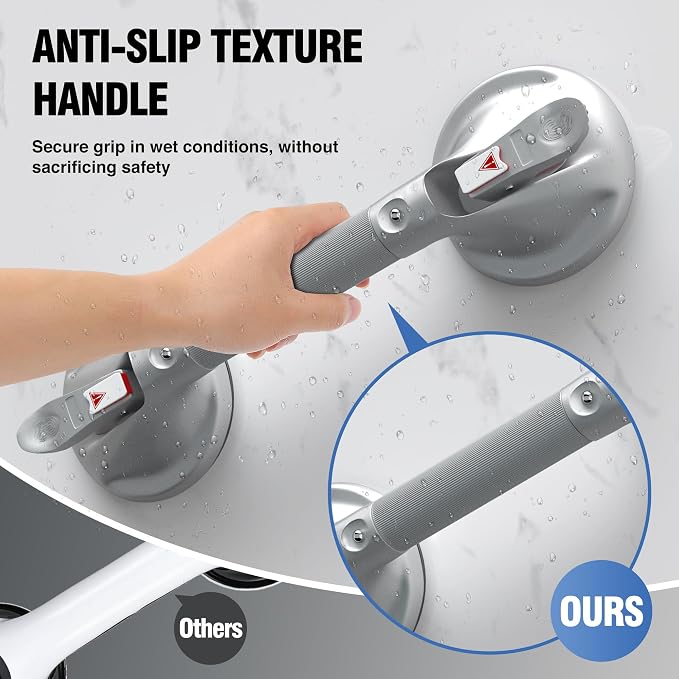 DAILYLIFE Grab Bars for Bathtubs and Showers, 15 inch Shower Handles for - Image 4