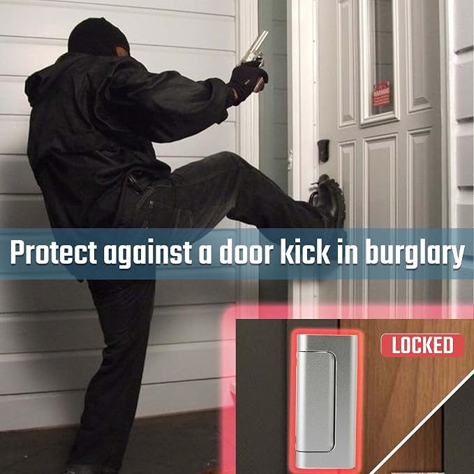 2PACK Home Security Door Reinforcement Lock Childproof, Add High Security to - Image 3