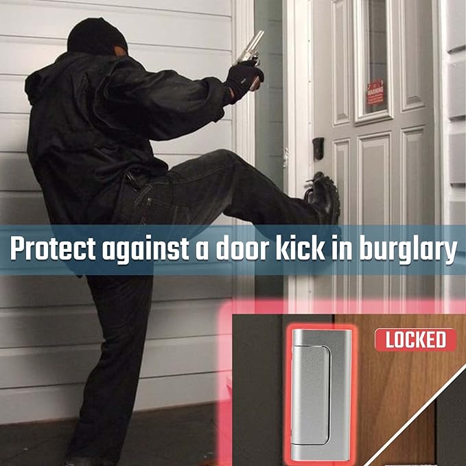 4PACK Home Security Door Reinforcement Lock Childproof, Add High Security to - Image 3