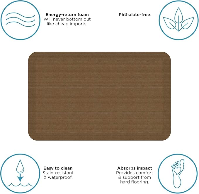NewLife by GelPro Anti-Fatigue Designer Comfort Kitchen Floor Mat, Grasscloth - Image 6