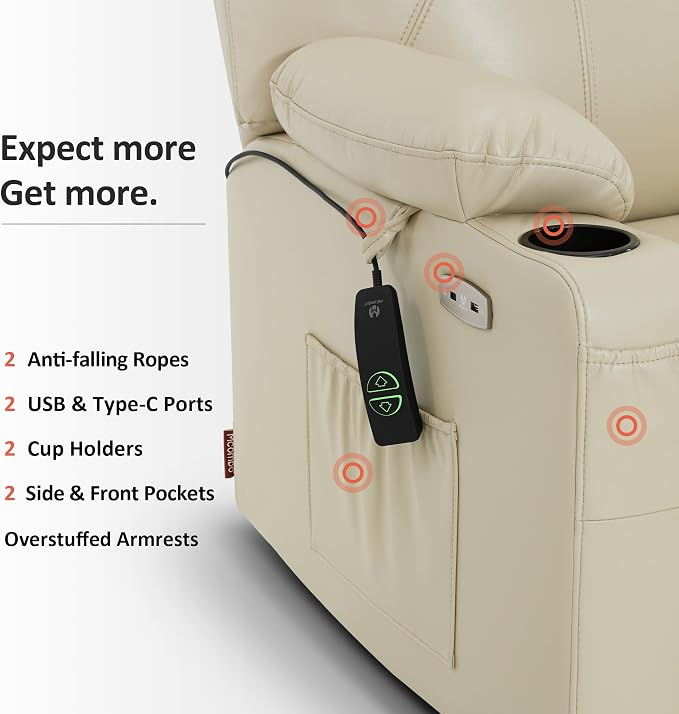 MCombo Oversized Power Lift Recliner Chair - Image 7