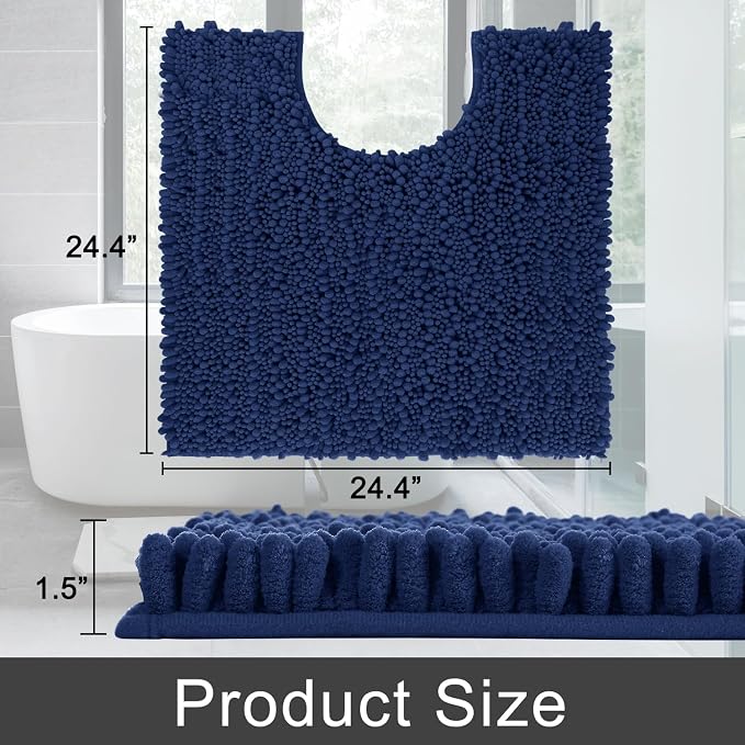 Yimobra Toilet Rug U Shaped Washable 24x24 Inch - Field & Grace